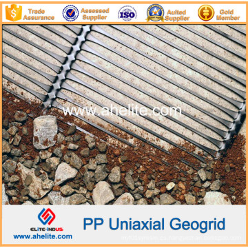 Geomallas uniaxiales plásticas del HDPE PP 80kn / M